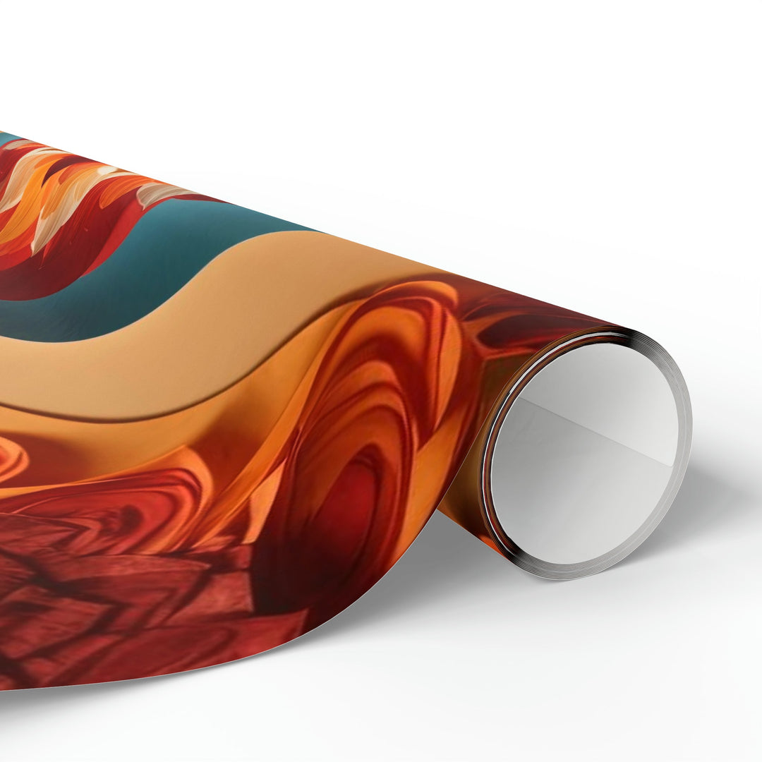Blooming Heart Layers - Wrapping Paper - Home Decor - g(0D·IO) - 30'' x 72'' - Matte -