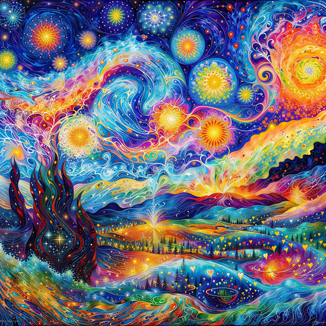 Cosmic Vibrant Landscape Artwork Collection - g(0D·IO)