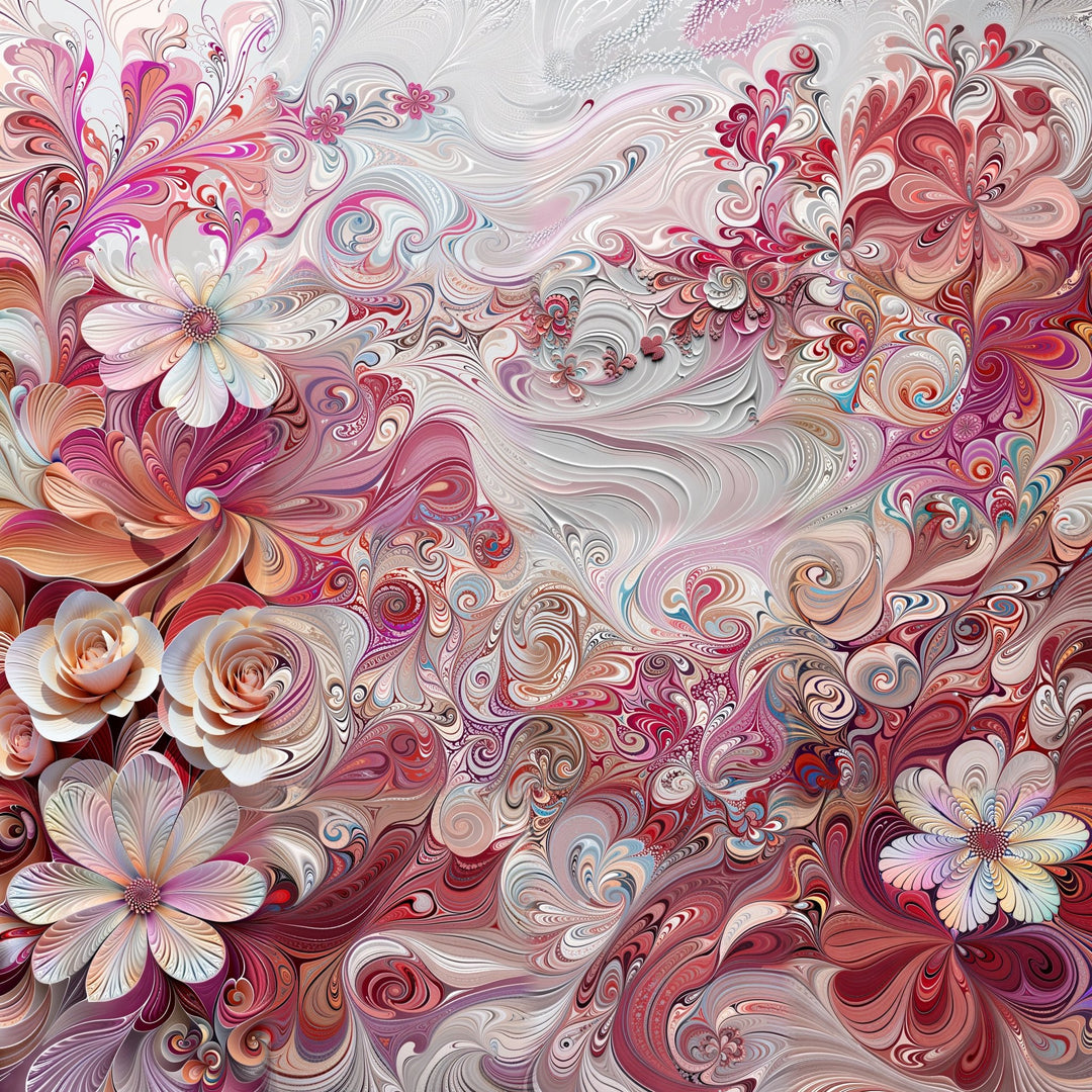 Floral Swirl Symphony Artwork Collection - g(0D·IO)