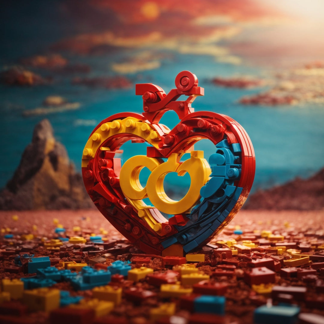 Lego Heart Sunset Artwork Collection - g(0D·IO)