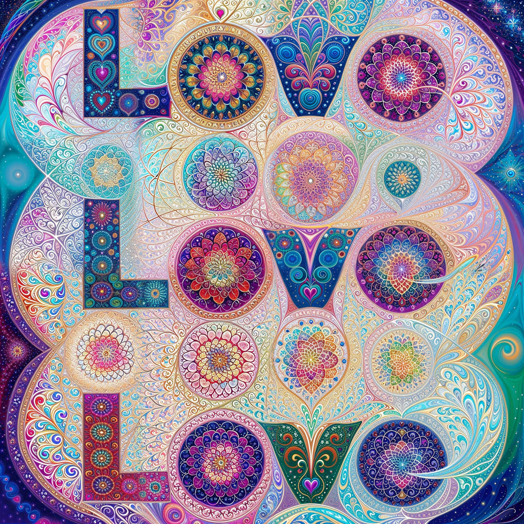 Psychedelic Mandala Love Artwork Collection - g(0D·IO)