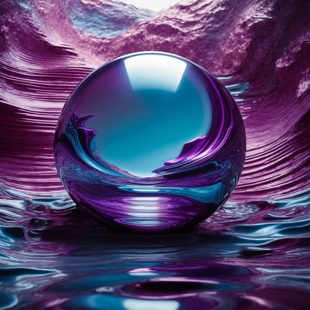 Spherical Amethyst Reflection Artwork Collection - g(0D·IO)