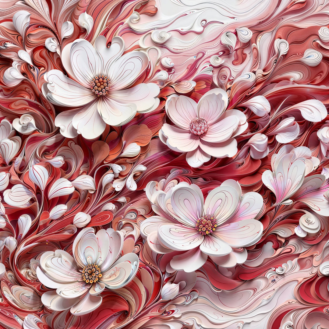 Swirling Floral Abundance Artwork Collection - g(0D·IO)