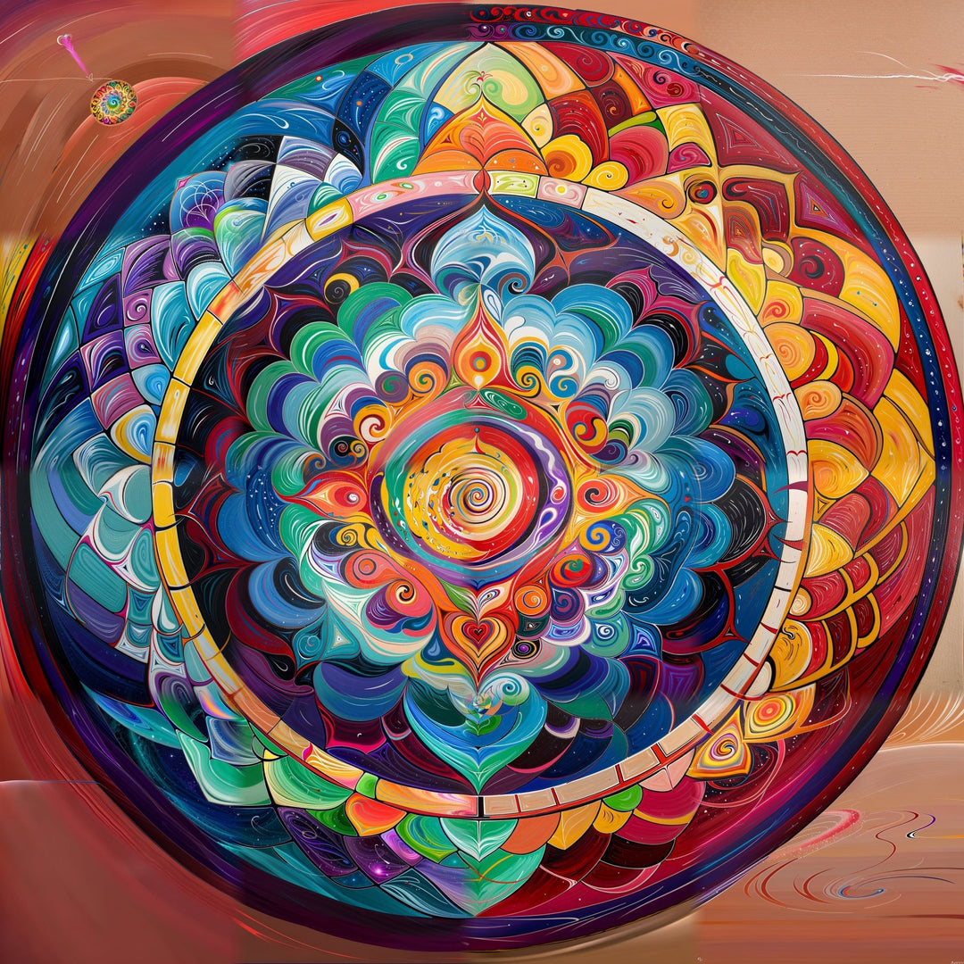 Vibrant Cosmic Mandala Artwork Collection - g(0D·IO)