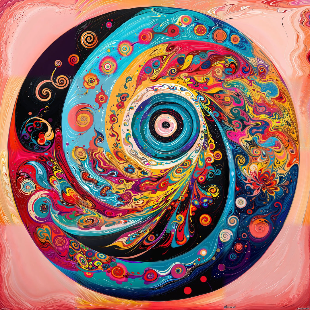 Vibrant Cosmic Swirl Artwork Collection - g(0D·IO)