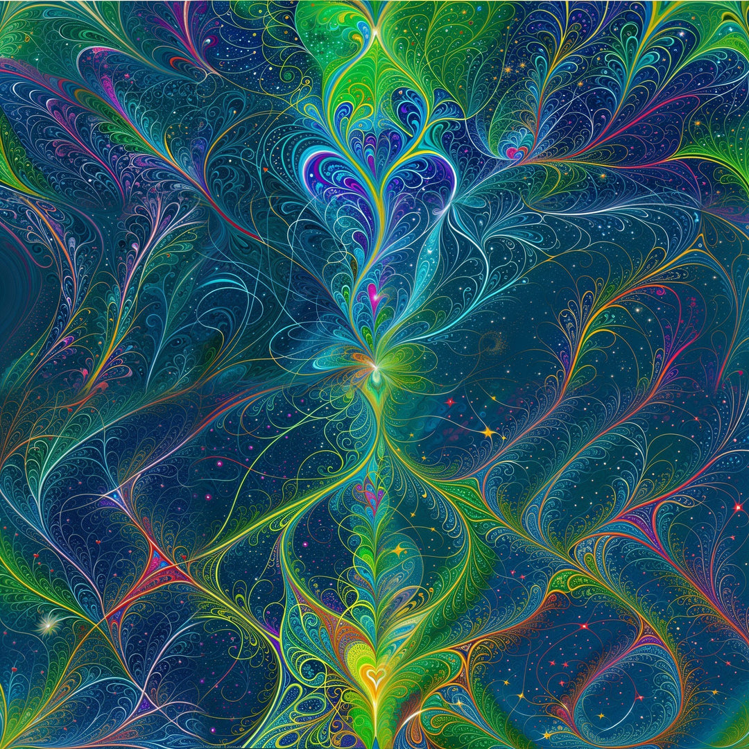 Vibrant Fractal Blossom Artwork Collection - g(0D·IO)