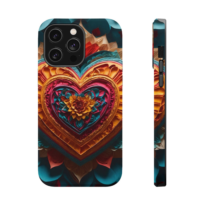 Vibrant Heart Bloom - MagSafe Tough Case