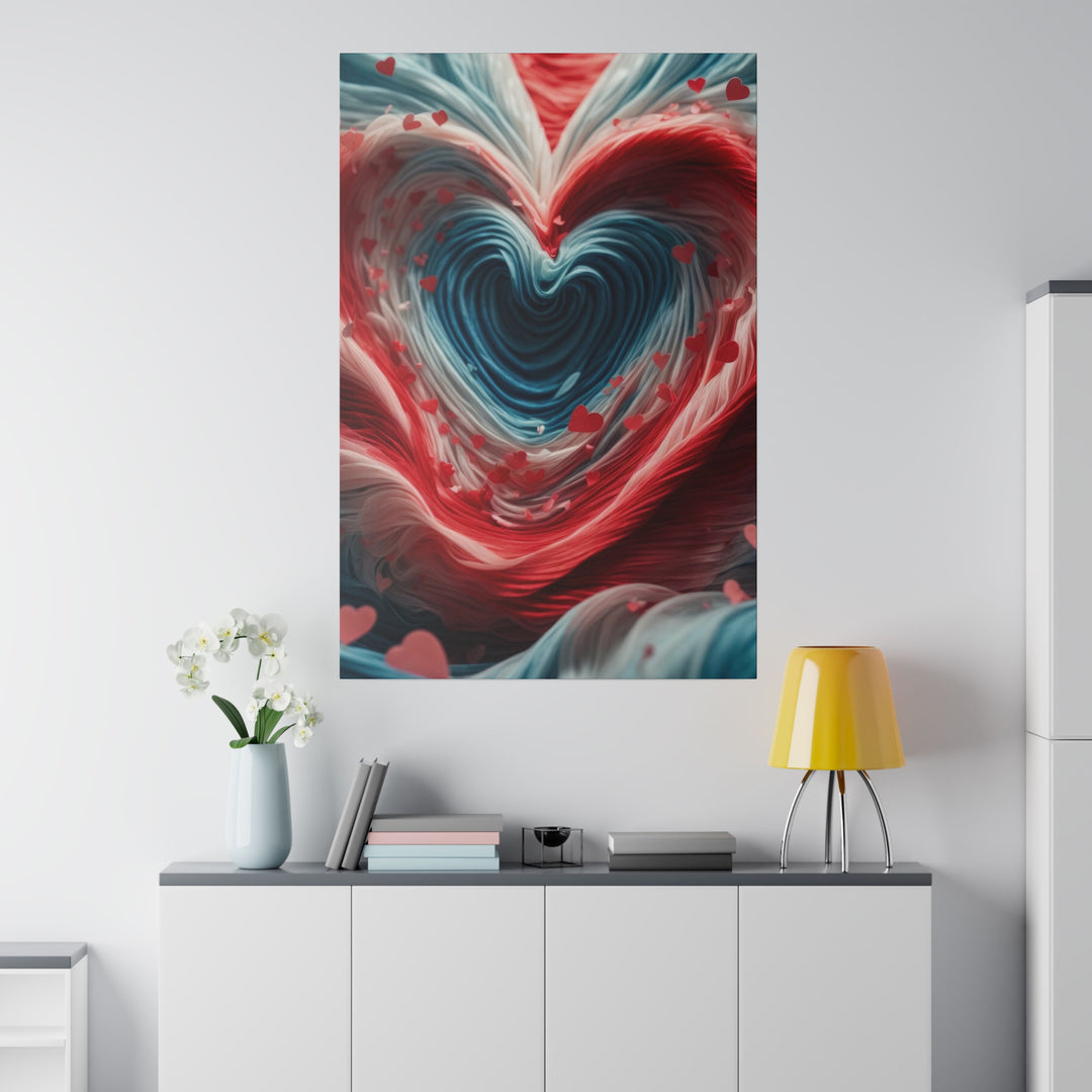 Swirling Heart Embrace - Matte Canvas