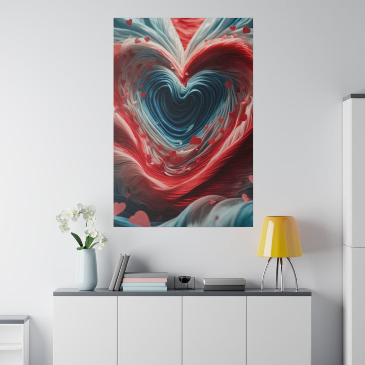 Swirling Heart Embrace - Matte Canvas