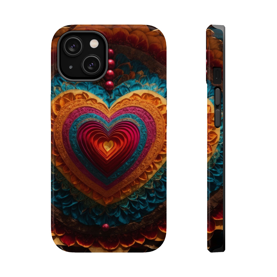 Vibrant Heart Mandala - MagSafe Tough Case