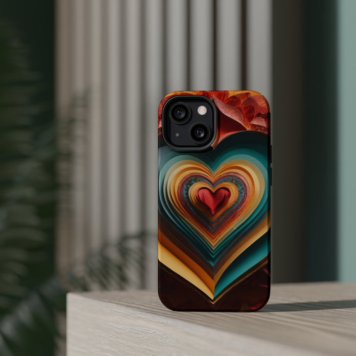 Layered Heart Blossoms - MagSafe Tough Case