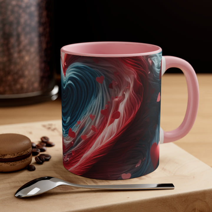 Swirling Heart Embrace - Accent Coffee Mug