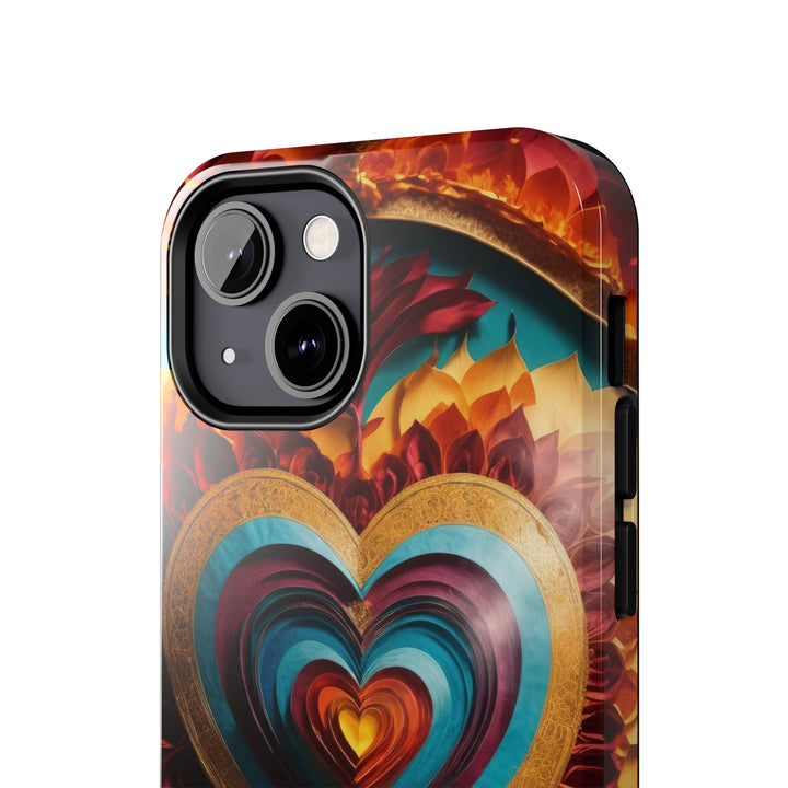 Vibrant Layered Heart - Tough Phone Case