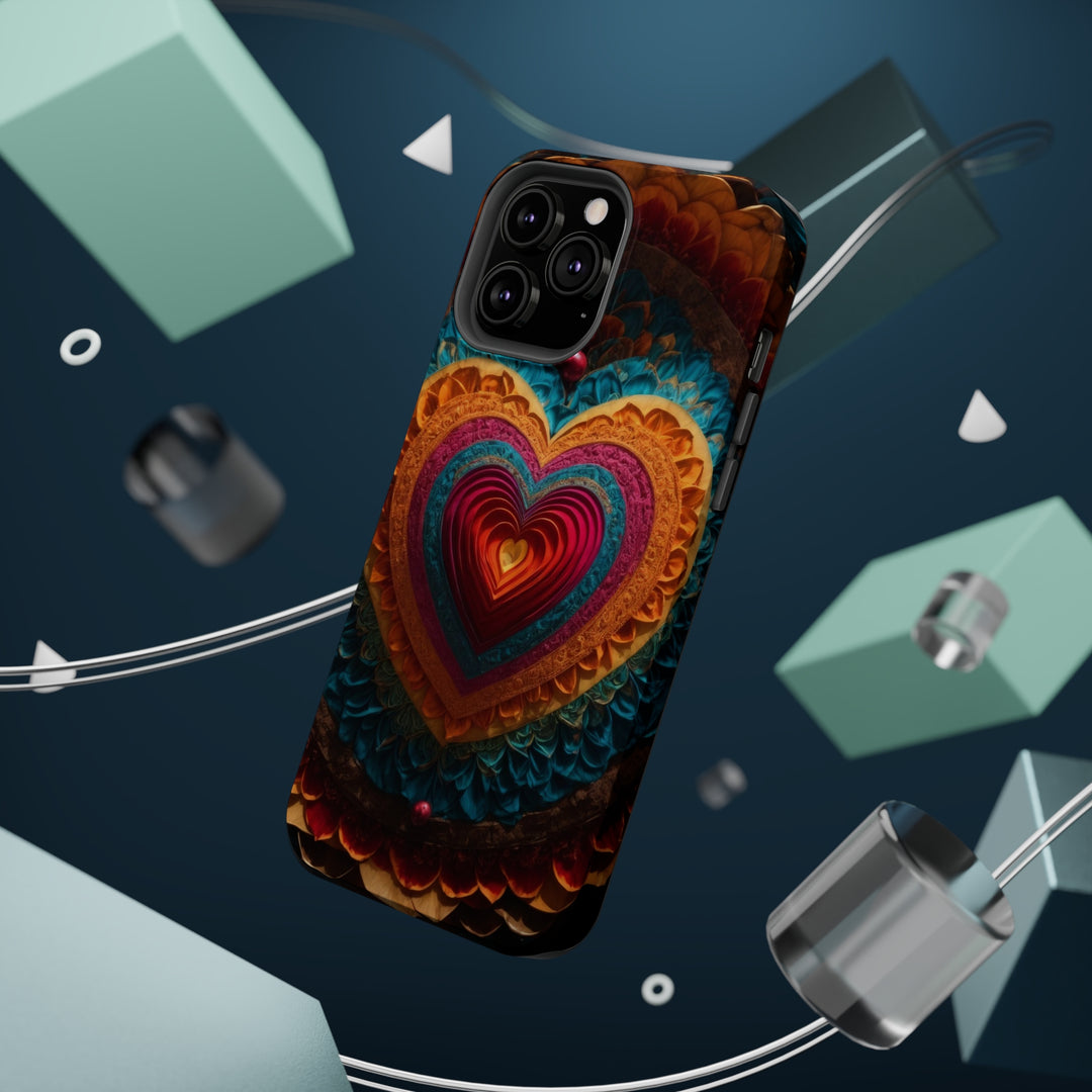 Vibrant Heart Mandala - MagSafe Tough Case