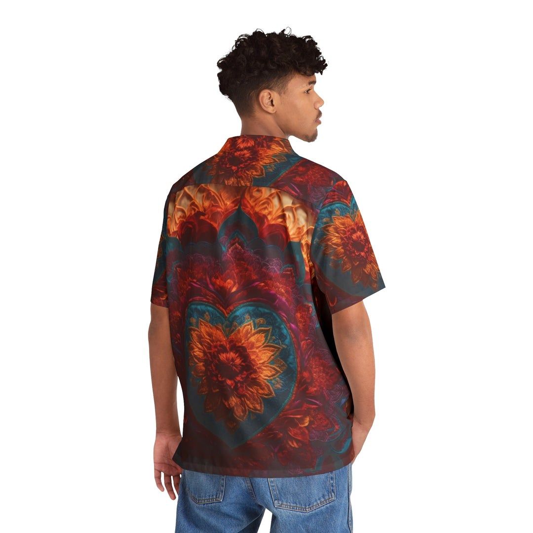 Radiant Floral Mandala - Men's Hawaiian Shirt