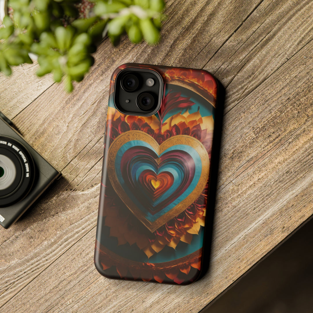 Vibrant Layered Heart - MagSafe Tough Case