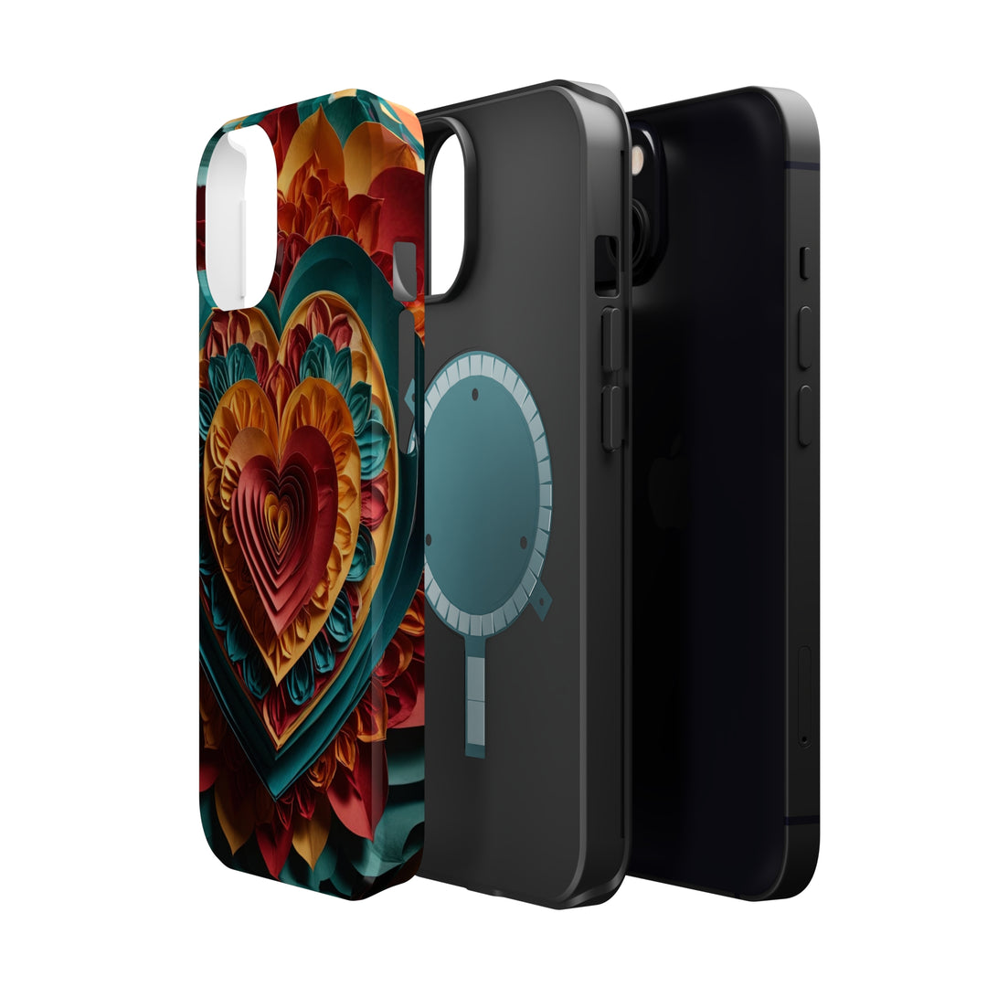 Vibrant Layered Heart - MagSafe Tough Case