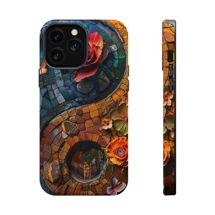 Spiraling Floral Mosaic - MagSafe Tough Case