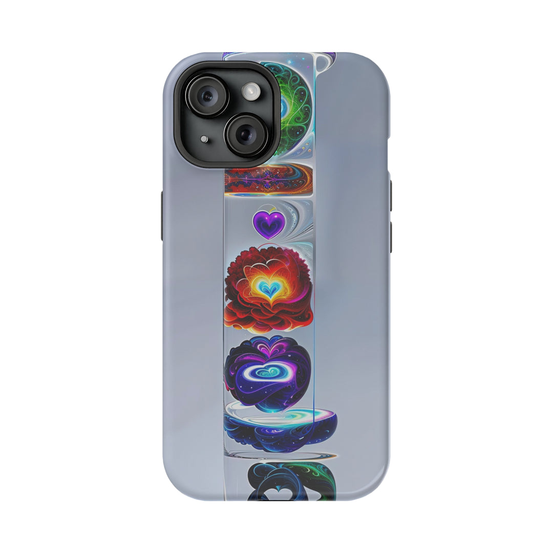 Abstract Chromatic Hearts - MagSafe Tough Case