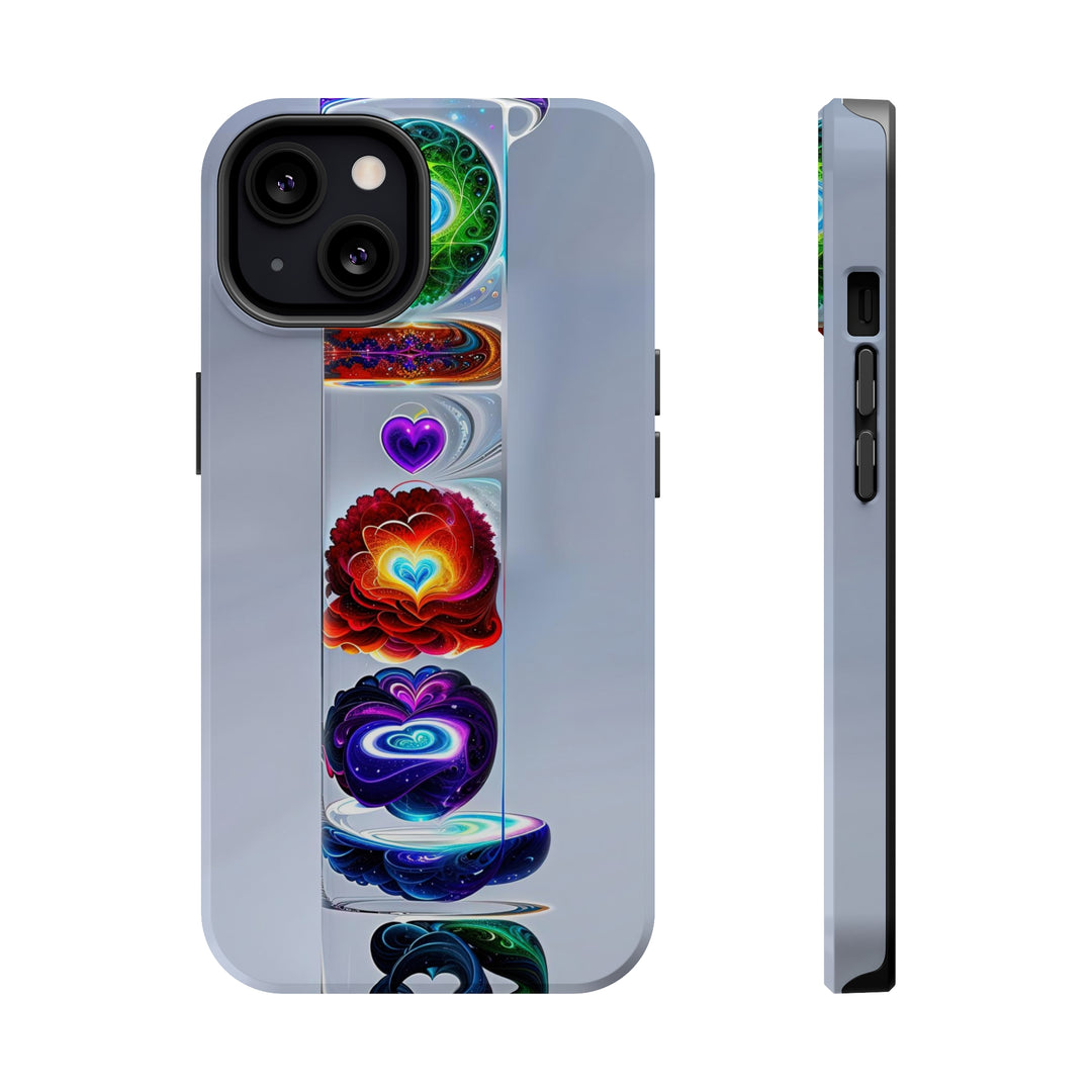 Abstract Chromatic Hearts - MagSafe Tough Case