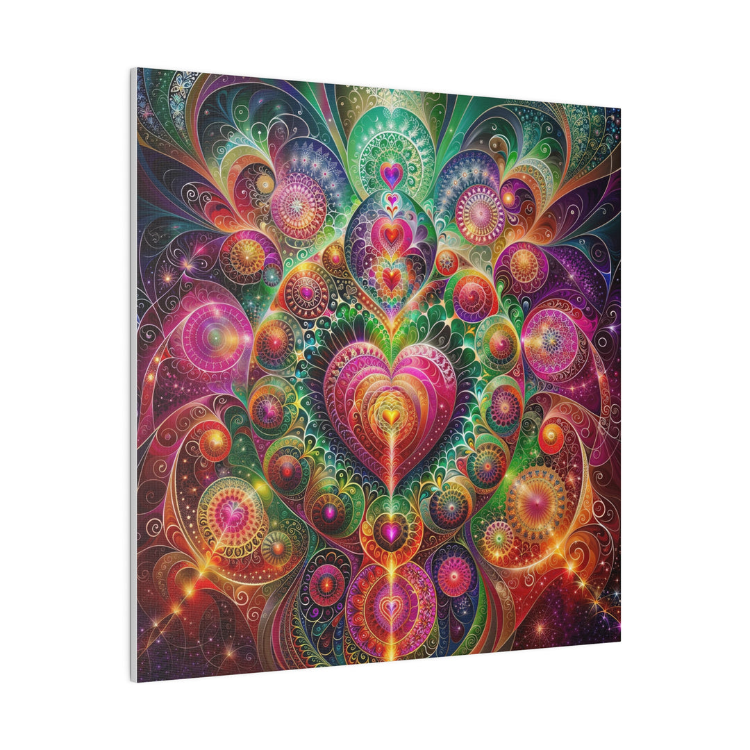 Kaleidoscopic Heart Symphony - Matte Canvas