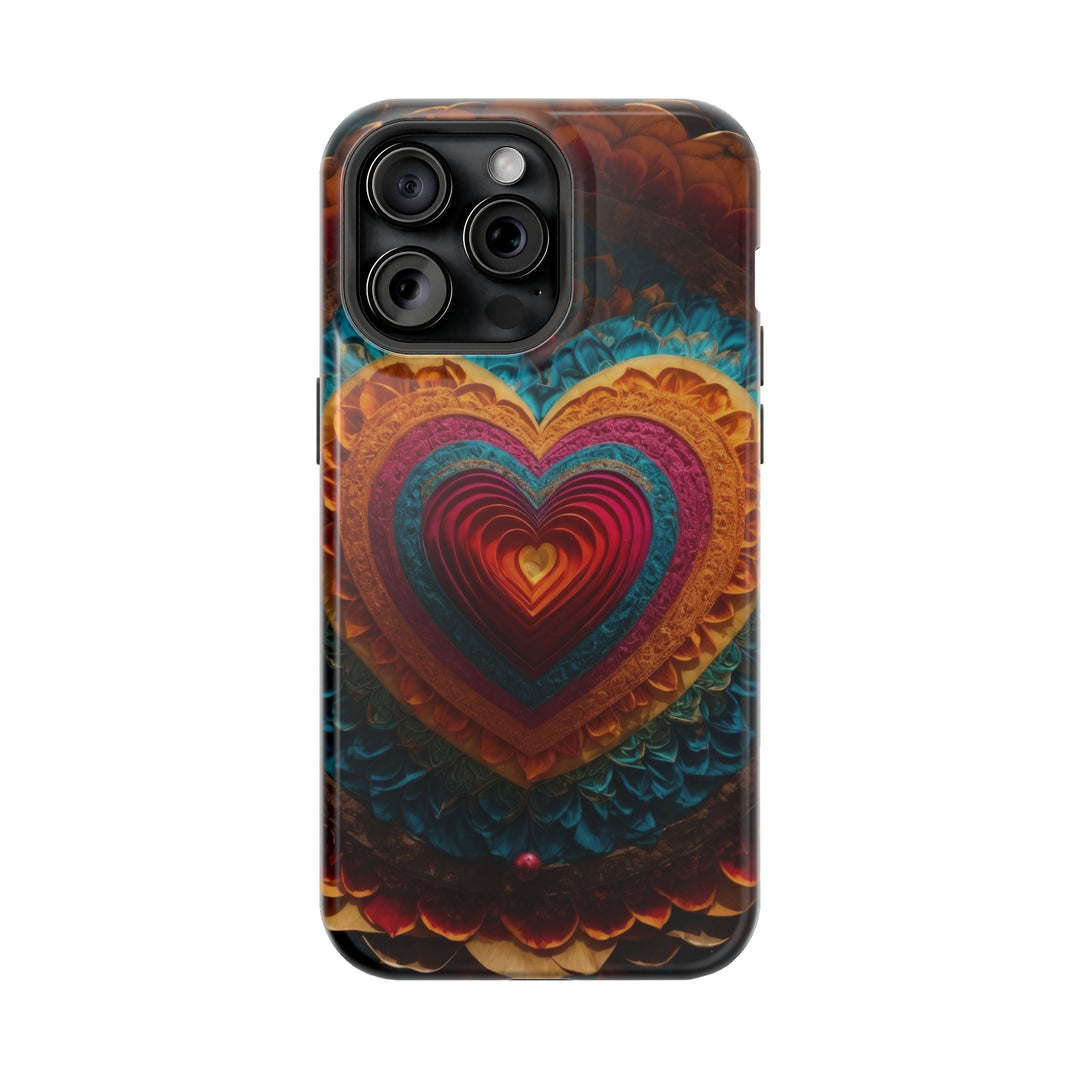 Vibrant Heart Mandala - MagSafe Tough Case