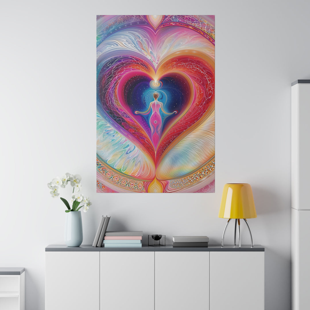 Cosmic Heart Embrace - Matte Canvas