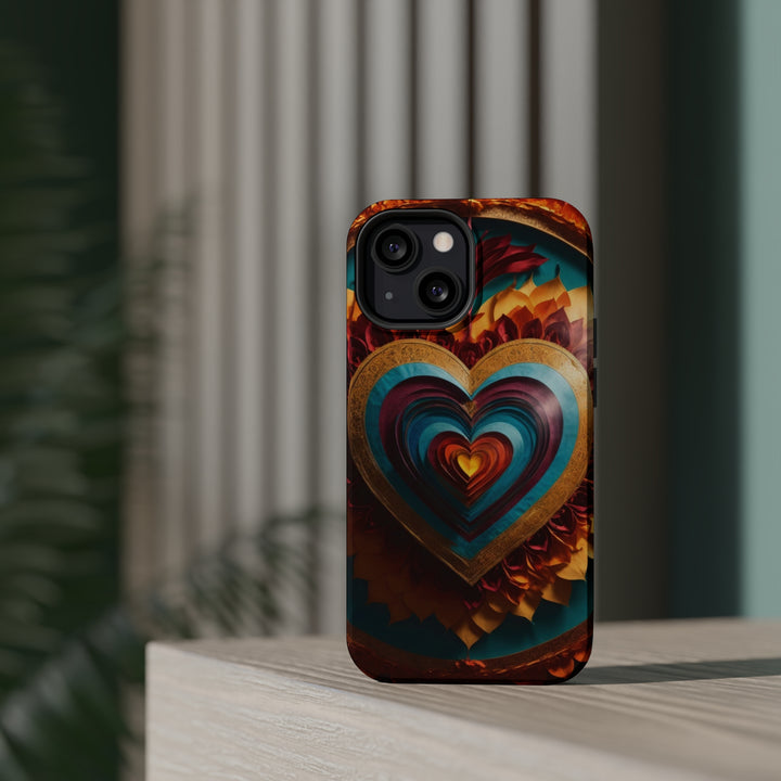 Vibrant Layered Heart - MagSafe Tough Case