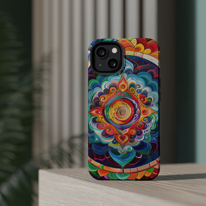 Vibrant Cosmic Mandala - MagSafe Tough Case