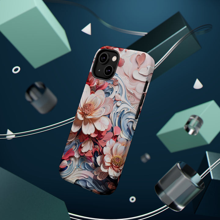 Floral Marble Whirls - MagSafe Tough Case