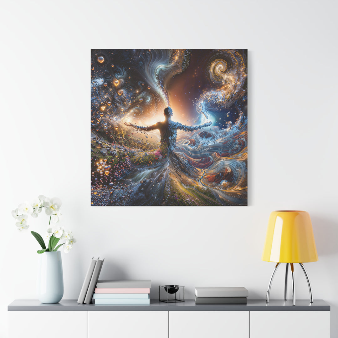 Cosmic Nature Embrace - Matte Canvas Print 1.25"