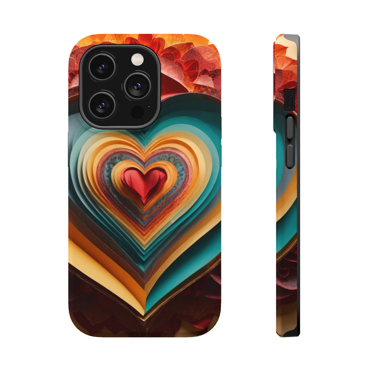 Layered Heart Blossoms - MagSafe Tough Case