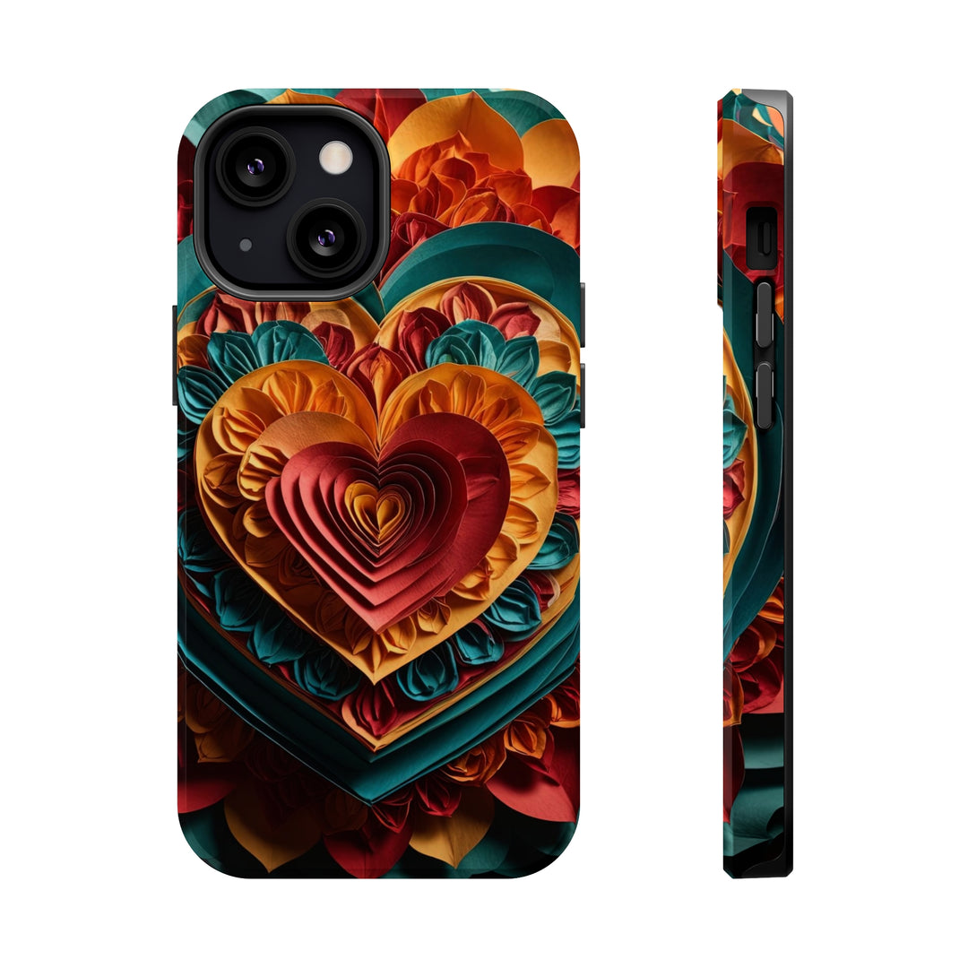 Vibrant Layered Heart - MagSafe Tough Case