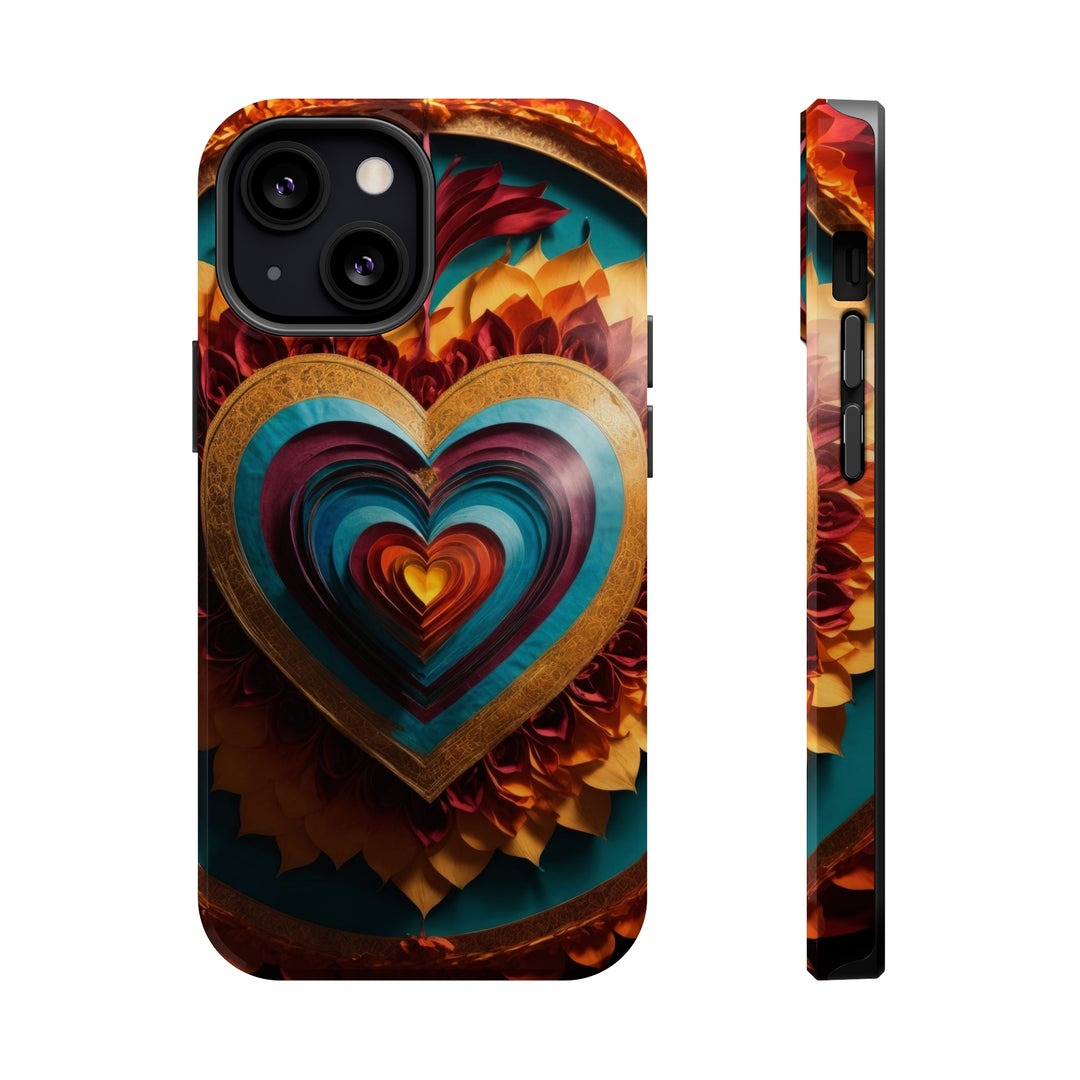 Vibrant Layered Heart - MagSafe Tough Case