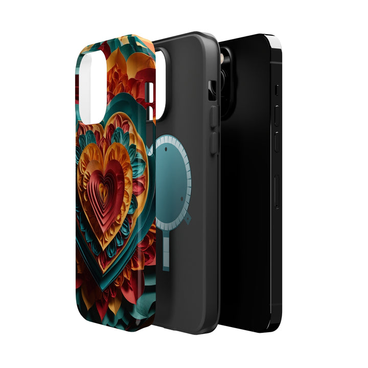 Vibrant Layered Heart - MagSafe Tough Case