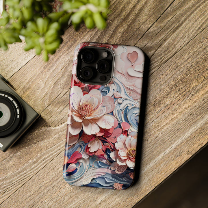 Floral Marble Whirls - MagSafe Tough Case