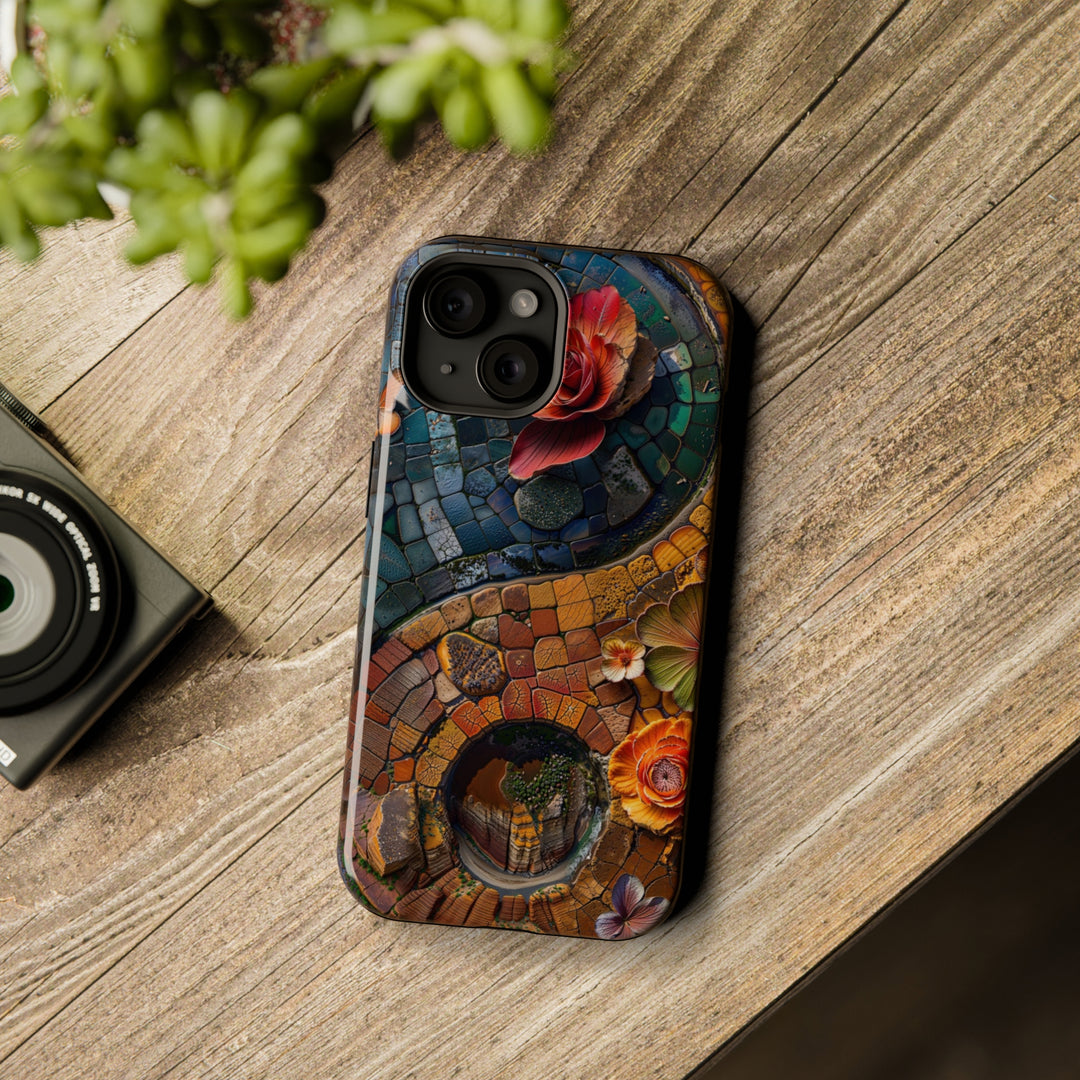 Spiraling Floral Mosaic - MagSafe Tough Case