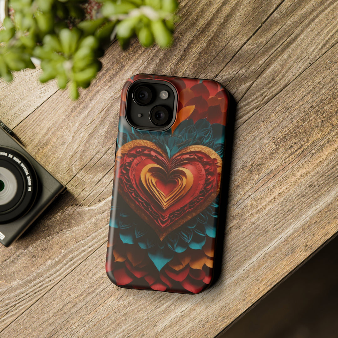 Vibrant Heart Bloom - MagSafe Tough Case