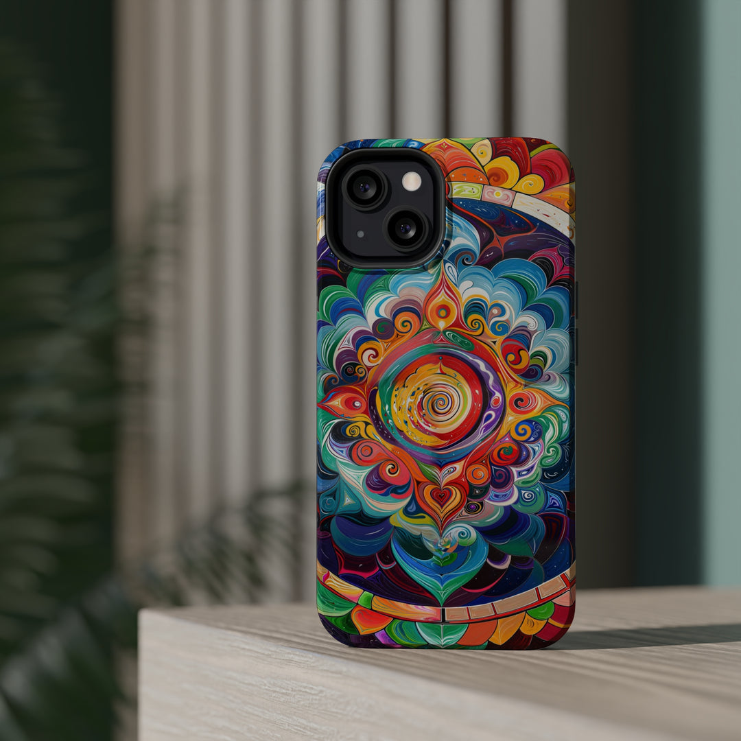 Vibrant Cosmic Mandala - MagSafe Tough Case