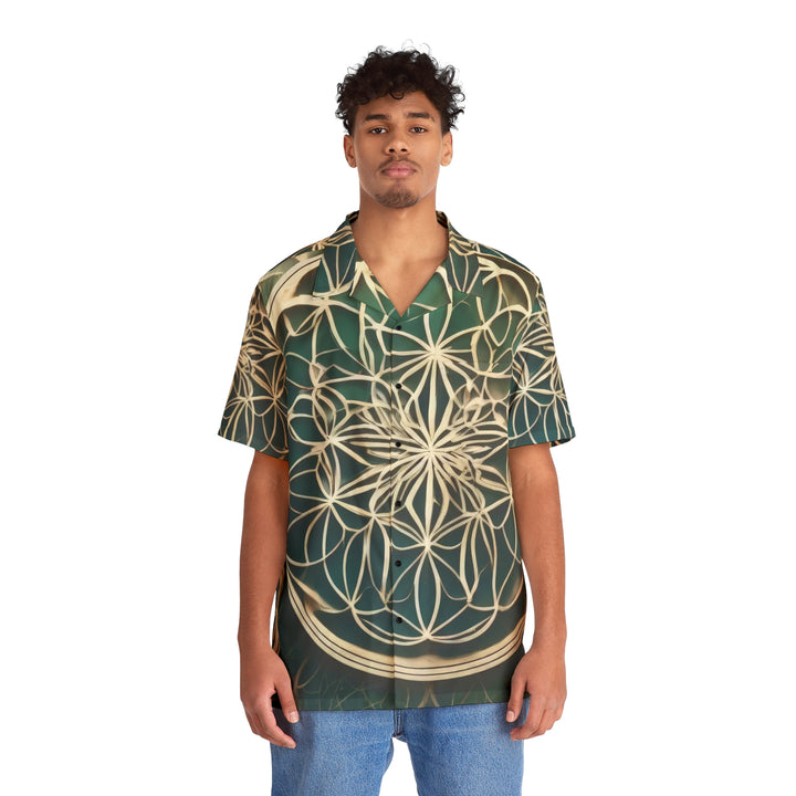 Circular Geometric Pattern - Men's Hawaiian Shirt