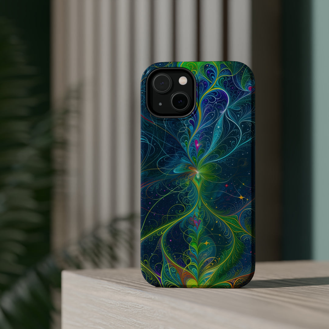 Vibrant Fractal Blossom - MagSafe Tough Case