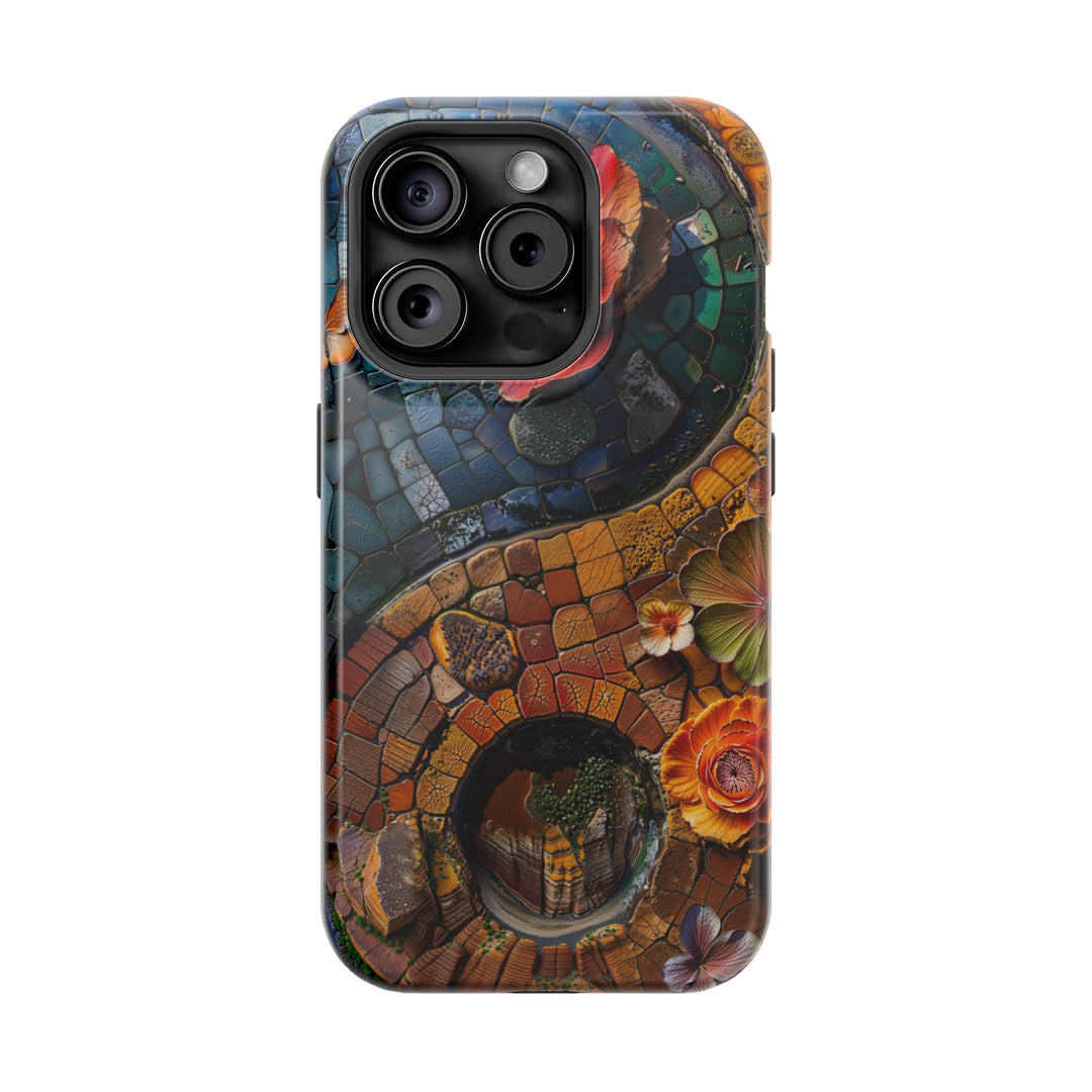 Spiraling Floral Mosaic - MagSafe Tough Case