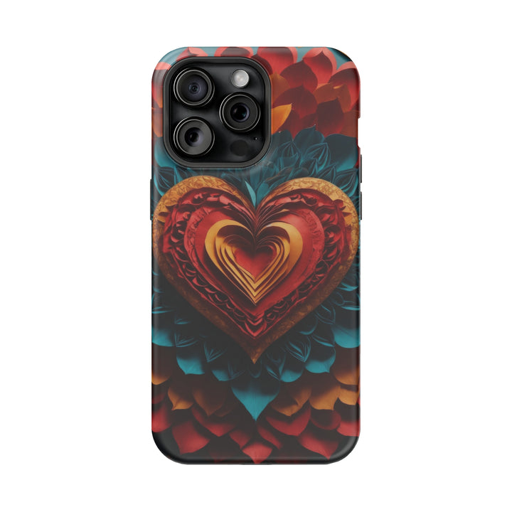 Vibrant Heart Bloom - MagSafe Tough Case