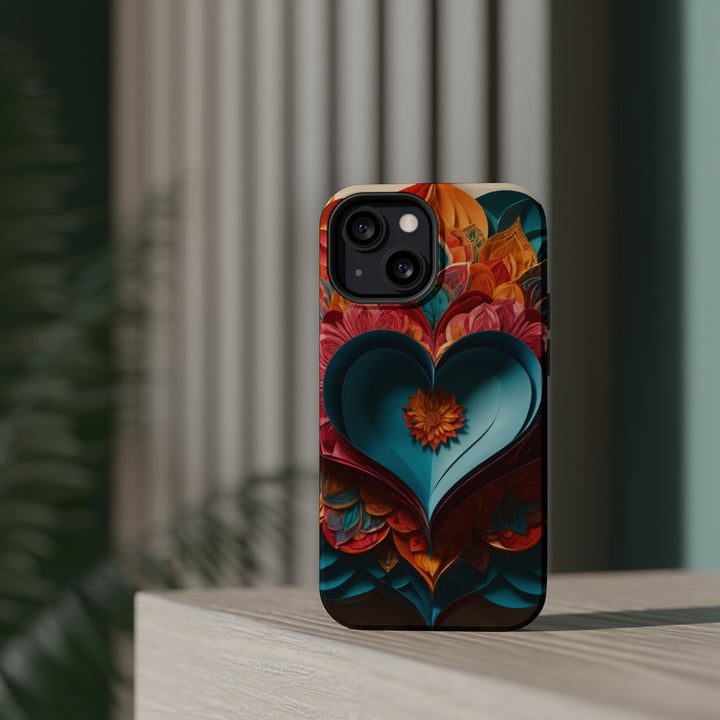 Colorful Heart Blossoms - MagSafe Tough Case