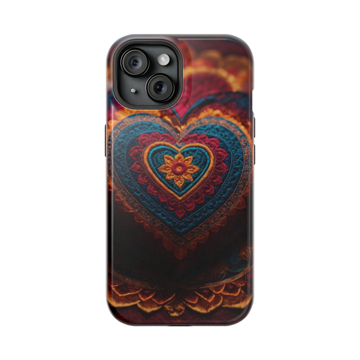 Embroidered Textile Heart - MagSafe Tough Case