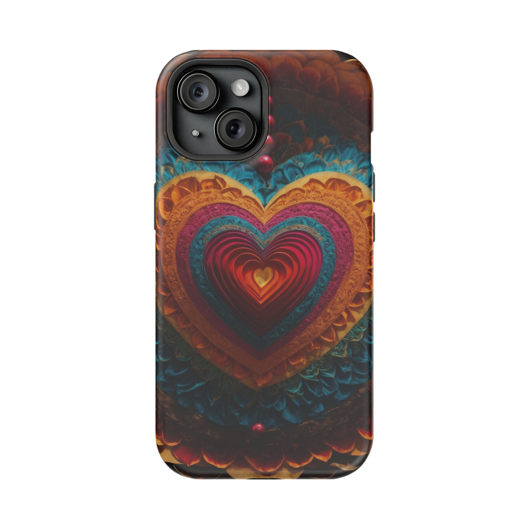 Vibrant Heart Mandala - MagSafe Tough Case