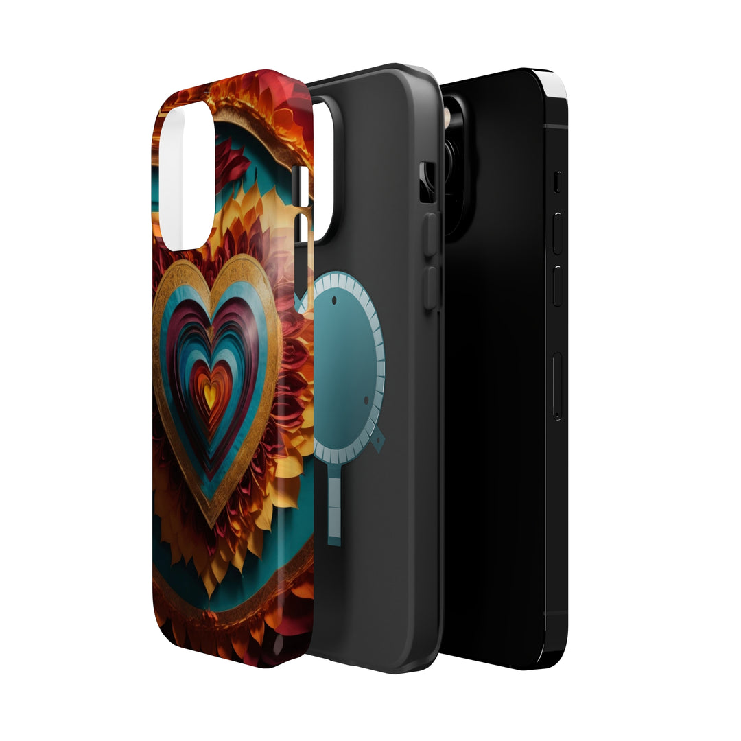 Vibrant Layered Heart - MagSafe Tough Case