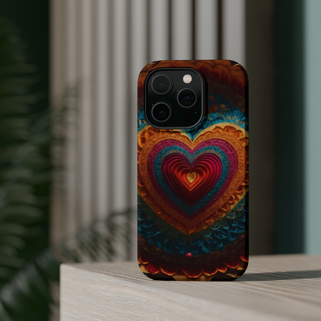 Vibrant Heart Mandala - MagSafe Tough Case