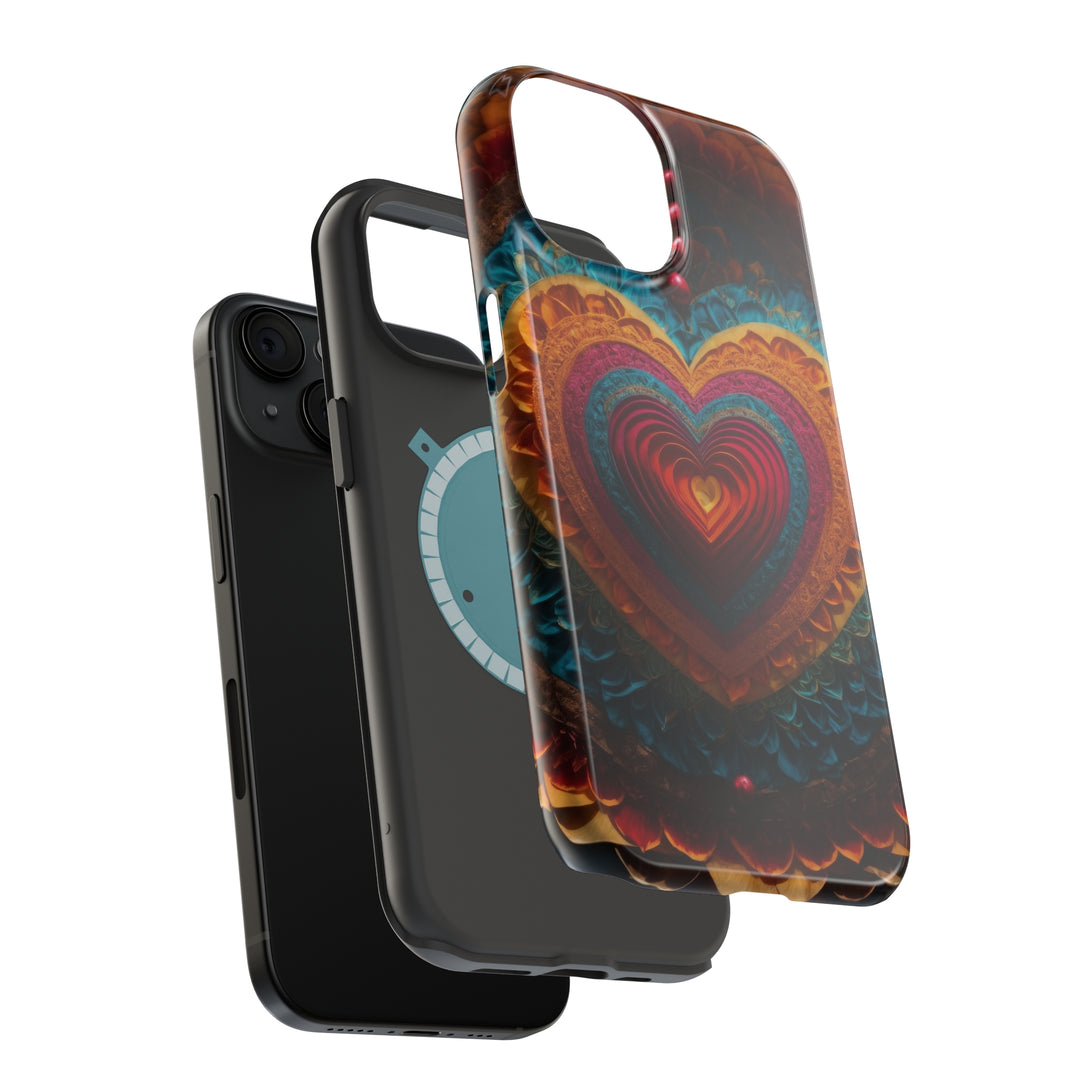 Vibrant Heart Mandala - MagSafe Tough Case