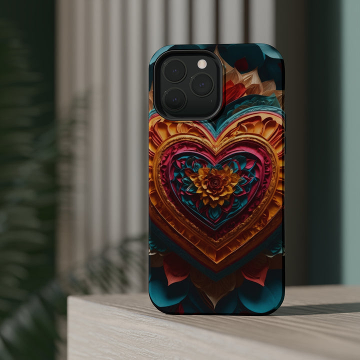 Vibrant Heart Bloom - MagSafe Tough Case